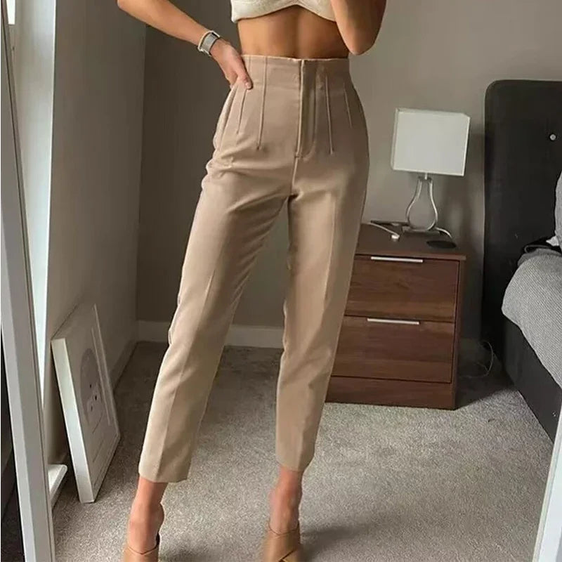 Casual High Waist Pencil Pants – Elegant and Comfortable