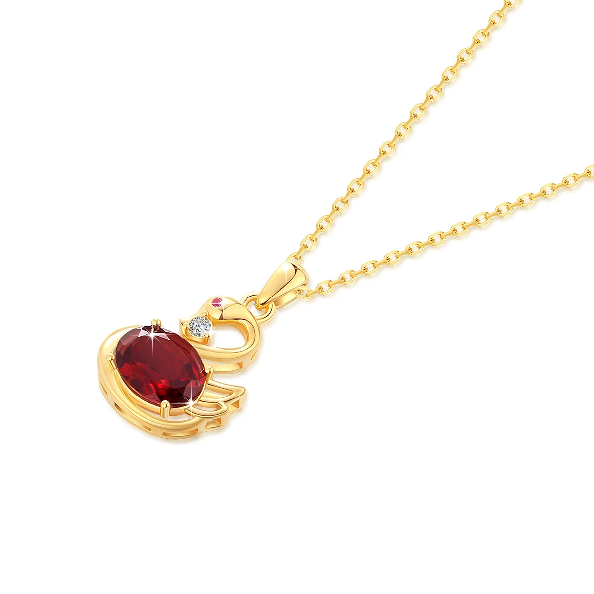 18K Gold Necklace with Pendant - Modern Design