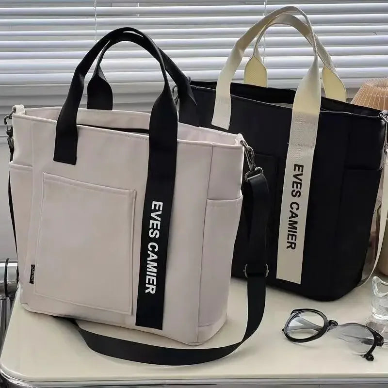 Casual Nylon Tote Bag - Versatility and Style