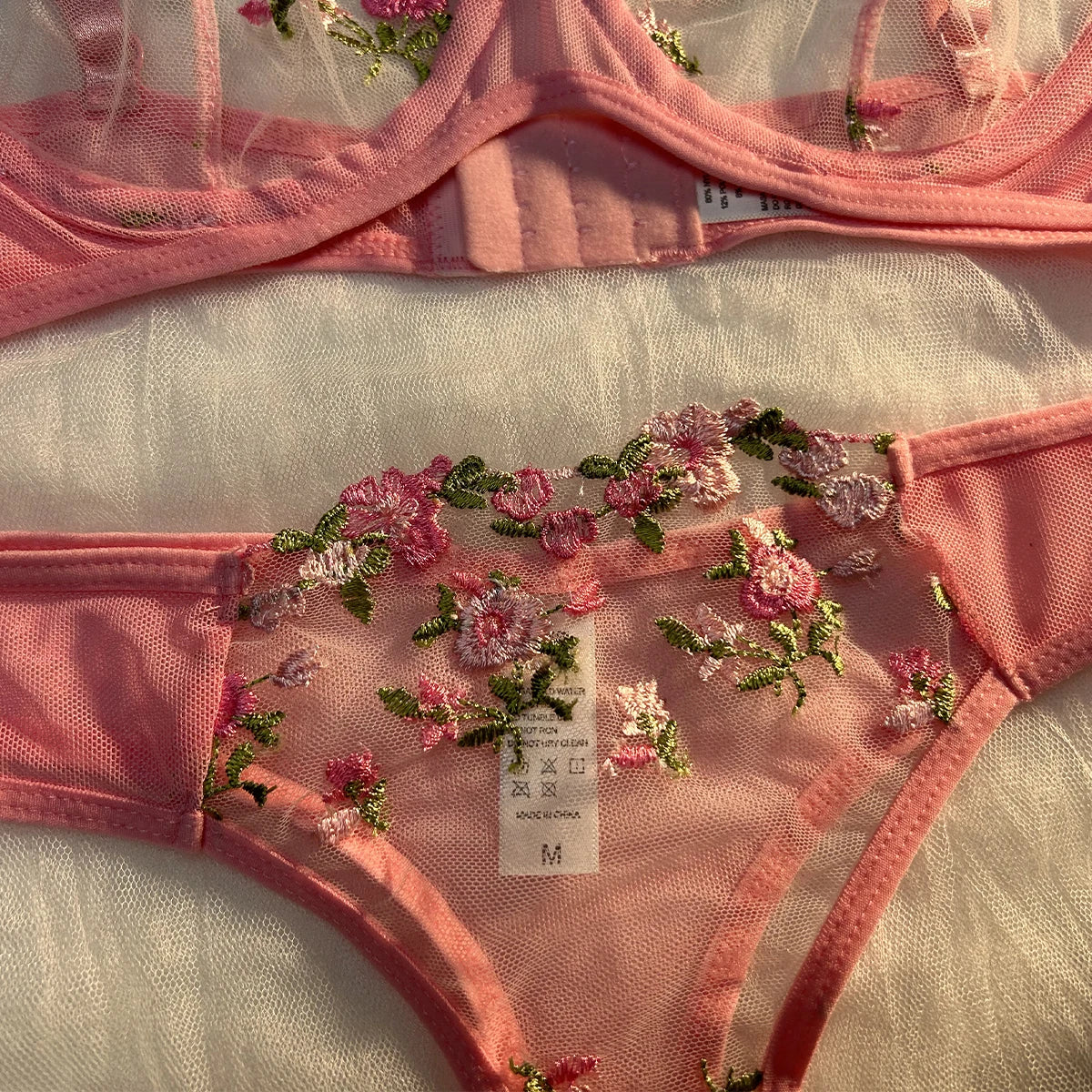 Women's Lingerie Set - Sexy Style, Unpadded with Back Closure and Embroidery