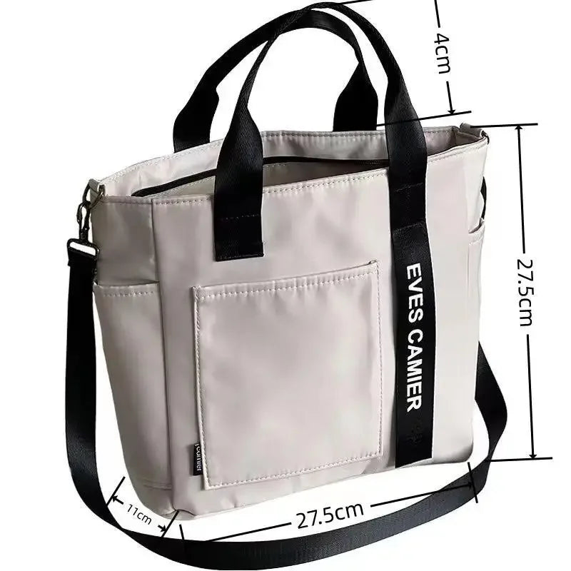 Casual Nylon Tote Bag - Versatility and Style