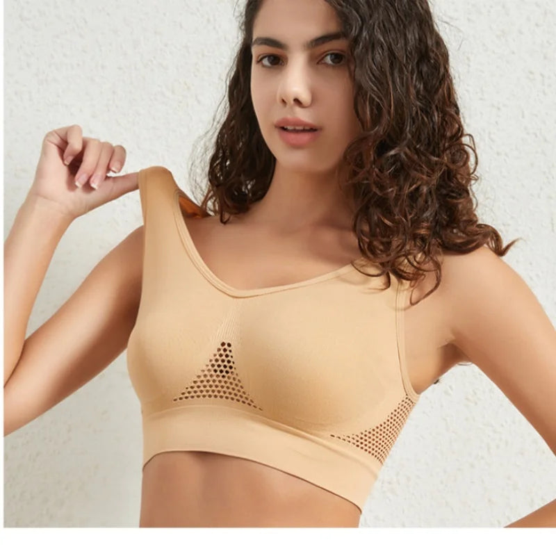 Seamless Bras For Women - Hollow Mesh Breathable Sports Bra