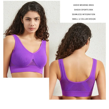 Seamless Bras For Women - Hollow Mesh Breathable Sports Bra