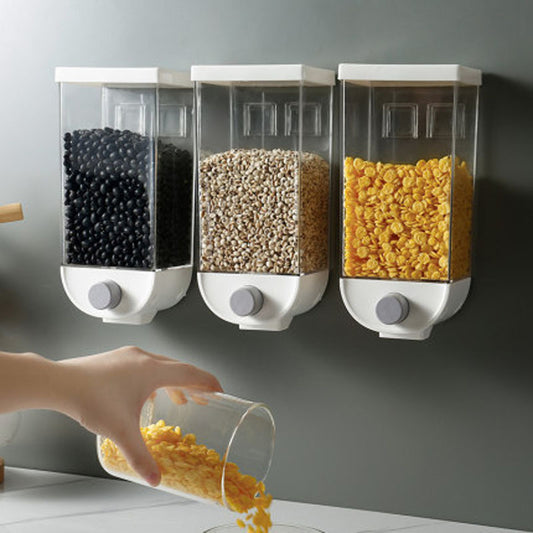 Whole grain storage box kitchen wall-mounted grain storage dispenser