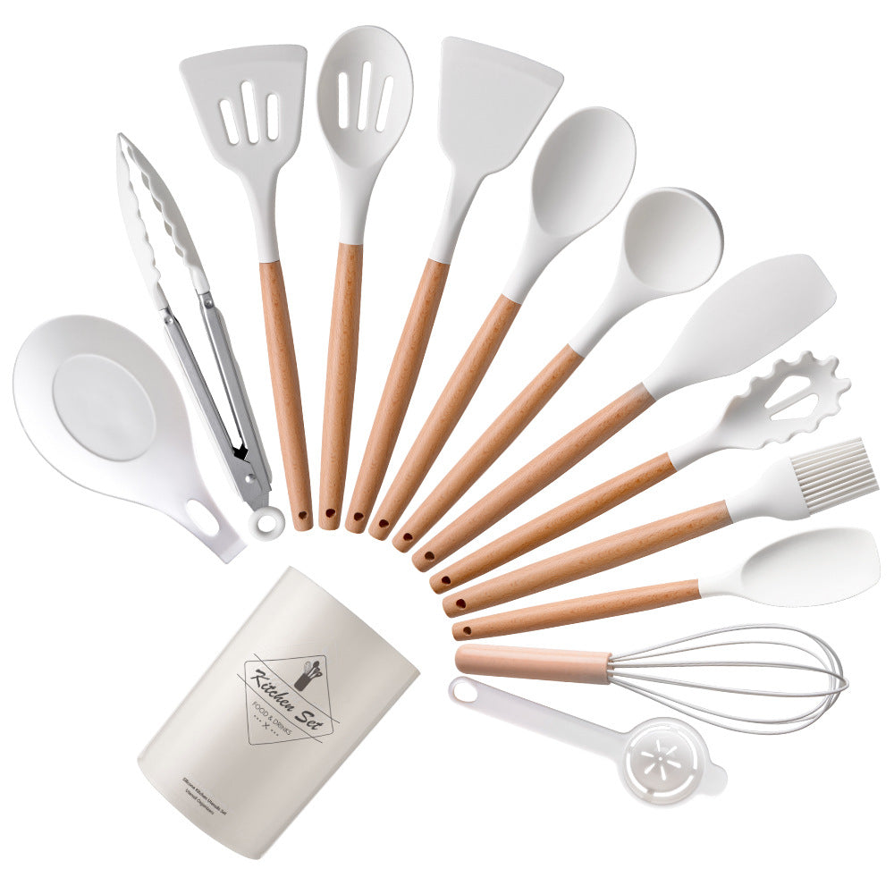 Modern and Simple Beech Spoon and Spatula Set: A Culinary Essential